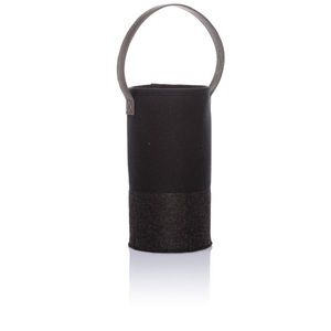 Felt Wine & Gift Bag - Black with Brushed Graphite